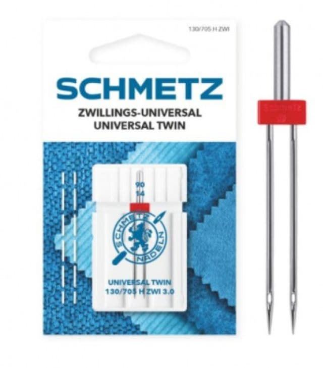 Aguja Schmetz gemela 130/705 H ZWI Nº90, universal - Imagen 1