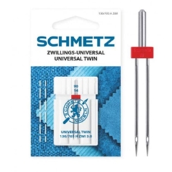 Aguja Schmetz gemela 130/705 H ZWI Nº90, universal - Imagen 1