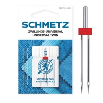 Aguja Schmetz gemela 130/705 H ZWI Nº90, universal - Imagen 1