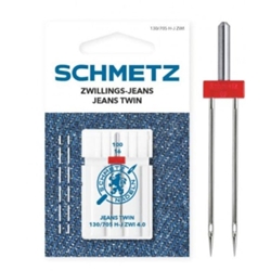 Aguja Schmetz jeans gemela 130/705 HJ ZWI 4.0 mm Nº100, unidad - Imagen 1