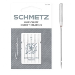 Aguja Schmetz ojo ranurado, maquina ,talón plano. - Imagen 1