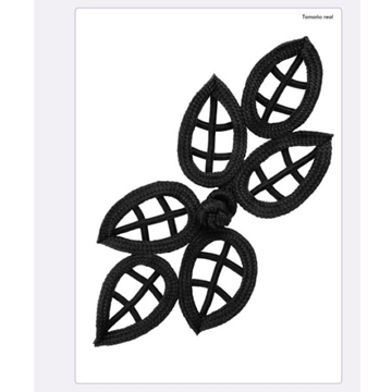 Alamar de cordoncillo tamaño real, cierre para prendas, en oro y en negro - Imagen 1