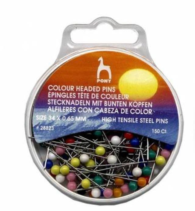 Alfileres de  0,65 mm con cabeza de plástico de colores - Imagen 1