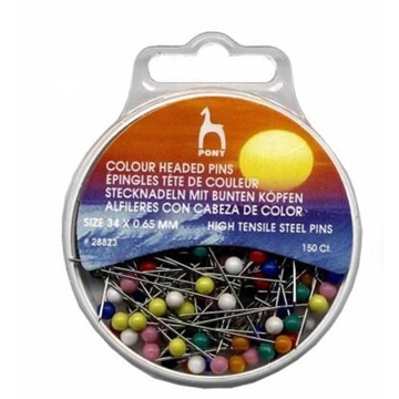 Alfileres de  0,65 mm con cabeza de plástico de colores - Imagen 1