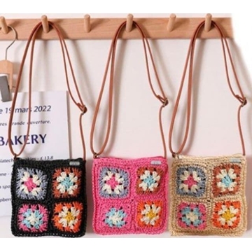 Bandolera a crochet en fibras vegetales - Imagen 1