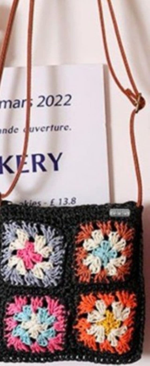 Bandolera a crochet en fibras vegetales - Imagen 3