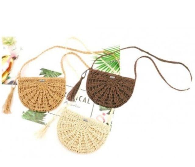 Bolso bandolera de paja - Imagen 1