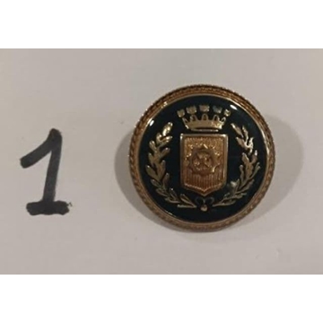 Botón con escudo y ribete dorado - Imagen 1