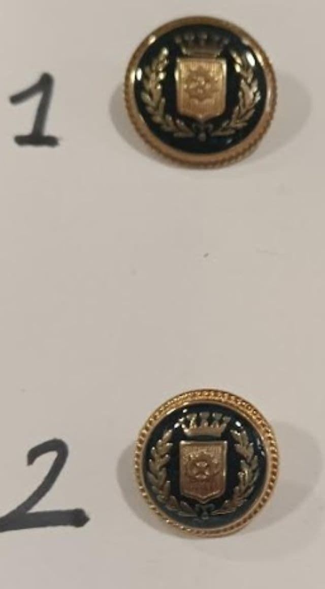Botón con escudo y ribete dorado - Imagen 2