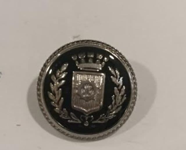 Botón con escudo y ribete plata - Imagen 1