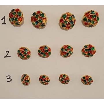 Botón fantasía alta calidad vintage, oro multicolor, unidades limitadas - Imagen 1