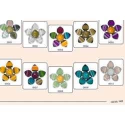 Botón flor de fantasía, multicolor, varios colores, muy elegante - Imagen 1