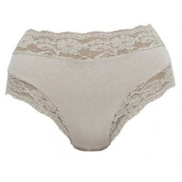 Braga algodón con encaje en cintura y contorno de piernas. DORIAN OLGA ALAZAN - Imagen 1