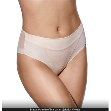 Braga alta microfibra para sujetador Violeta Selene, sin demarcación, efecto tanga - Imagen 2