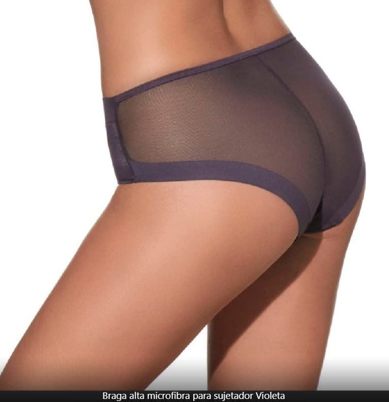 Braga alta microfibra para sujetador Violeta Selene, sin demarcación, efecto tanga - Imagen 3