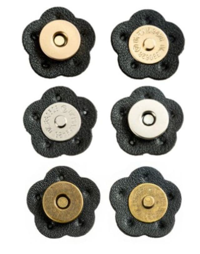 Broche magnético polipiel en forma de flor. - Imagen 1