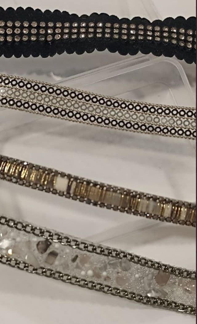 Caja vintage con pasamanerías strass. - Imagen 2