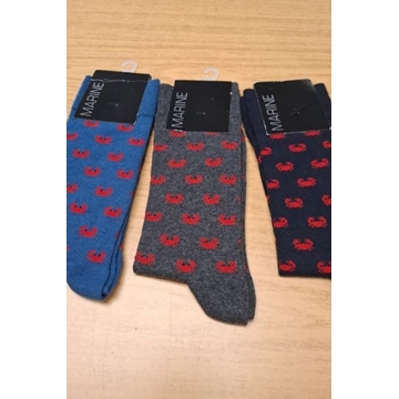 Calcetín unisex 80% alg, animales marinos, CANGREJOS - Imagen 1