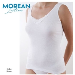 CAMISETA SRA TIRANTE ANCHO APLIQ GUIPOUR EN ESCOTE, ALGODÓN 100% - Imagen 1