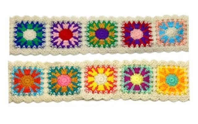 Cinta crochet granny 50 mm. - Imagen 1