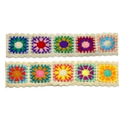 Cinta crochet granny 50 mm. - Imagen 1