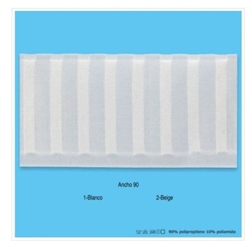 Cinta de cortina encrestadora de 9cm, gancho largo de metal - Imagen 1