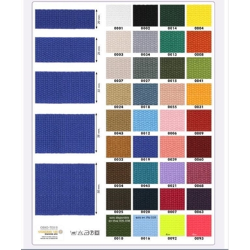 Cinta de mochila en colores, ancho 32mm, 100% poliéster mate, alta calidad. - Imagen 1