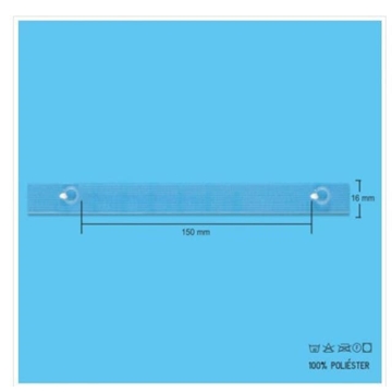 Cinta de stor con anillas cosidas, 16mm de ancho - Imagen 1