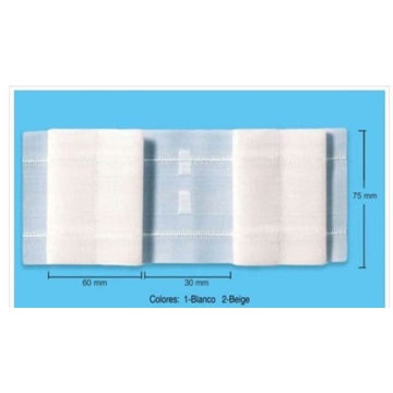 Cinta fruncidora de cortina de tablas, ancho 75cm,tabla de 60mm y libre 30mm - Imagen 1