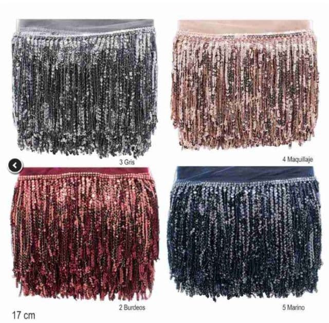 FLECO LENTEJUELAS LARGO 17CM. - Imagen 1