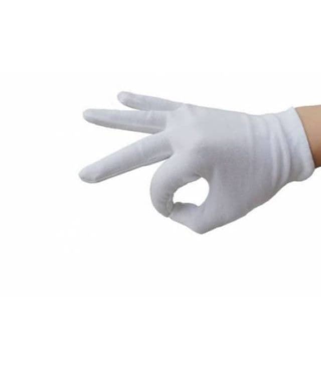 Guante algodón blanco. - Imagen 1