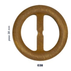 Hebilla de madera redonda - Imagen 1