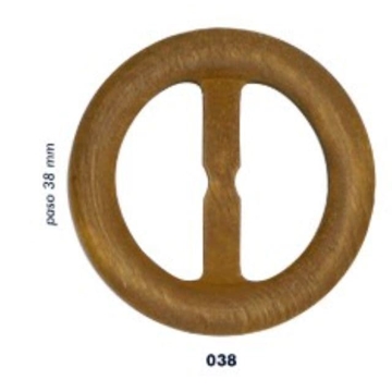 Hebilla de madera redonda - Imagen 1