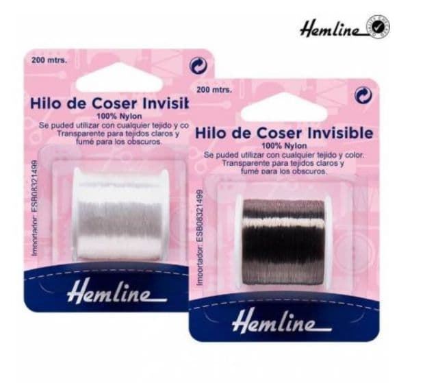 Hilo coser invisible 200 m Hemline H240, apto para coser a mano y a máquina - Imagen 1