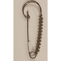 Imperdible plata metálico con espiral - Imagen 1