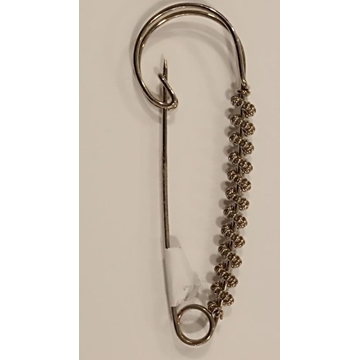 Imperdible plata metálico con espiral - Imagen 1