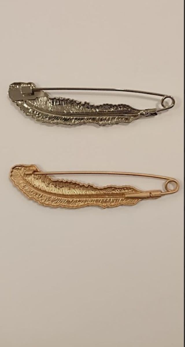 Imperdible pluma, oro y plata - Imagen 2