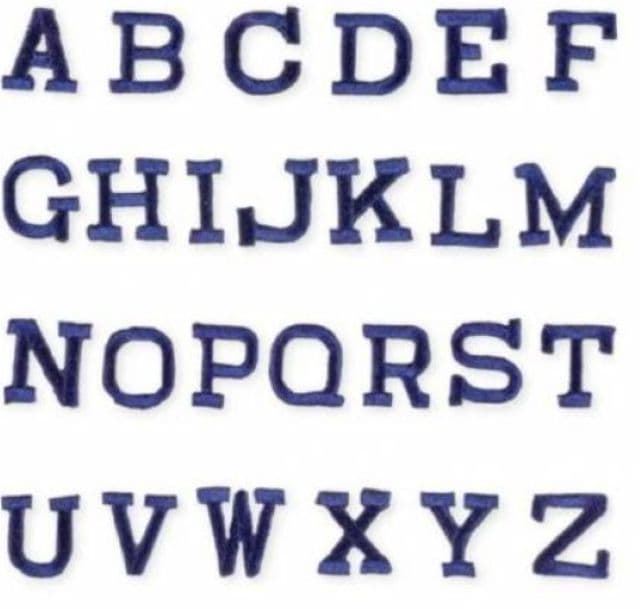 Letras termoadhesivas, tamaño real - Imagen 1