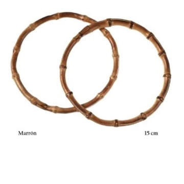 PACK-2 ASAS BOLSO BAMBOO 15cm, muy ligeras y barnizadas, color natural. - Imagen 1