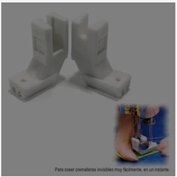 Prénsatelas cremallera larga invisible, universal y plástico - Imagen 1