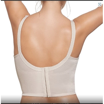 Sujetador Elena de cuerpo, abrochado  por detrás color piel, 6 corchetes - Imagen 2