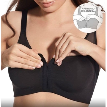 Sujetador mujer sin aro apertura delantera, Belén Selene, máxima comodidad - Imagen 1