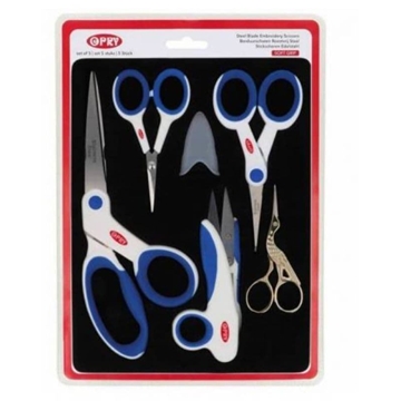 Tijeras acero inox. set de 5 Opry ,set muy completo, alta calidad - Imagen 1