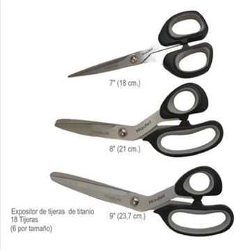 TIJERAS TITANIO, mediadas 7" 8" 9" - Imagen 2