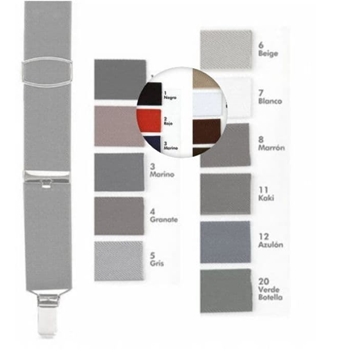 Tirantes de caballero pinza muy resistente y muy completos de largo, goma extrafuerte. - Imagen 1